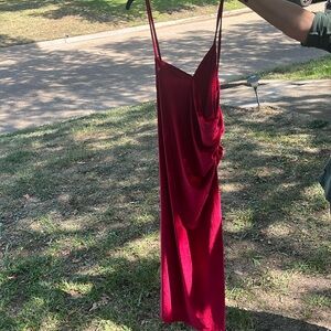 Brand new red velvet’ midi dress